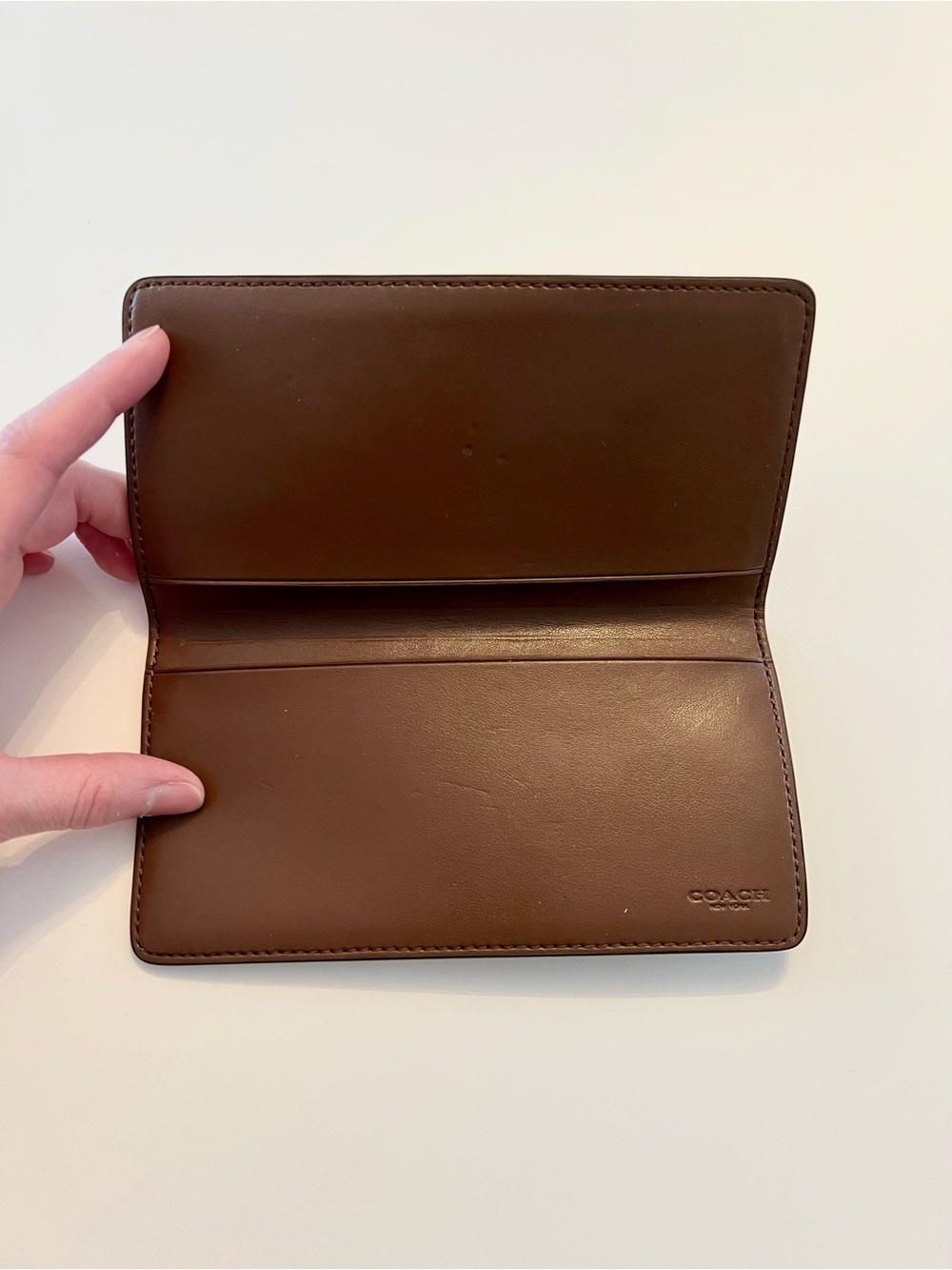 Coach Signature Wallet With Checkbook in Brown - Picture 12 of 12